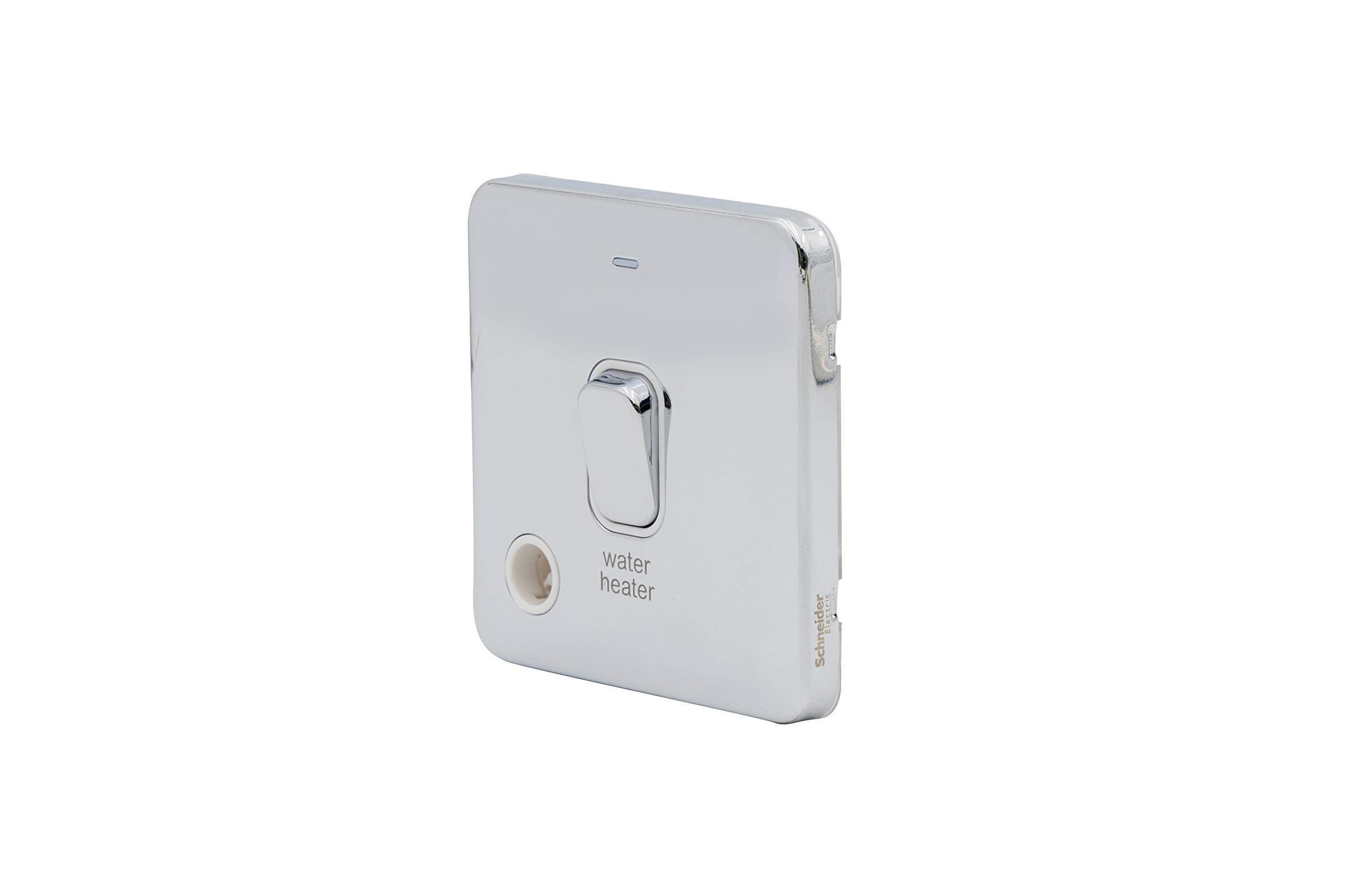 Schneider Electric - Lisse bianco stampato, commutato doppia presa di alimentazione, doppio polo, 13A, GGBL3020DS, bianco