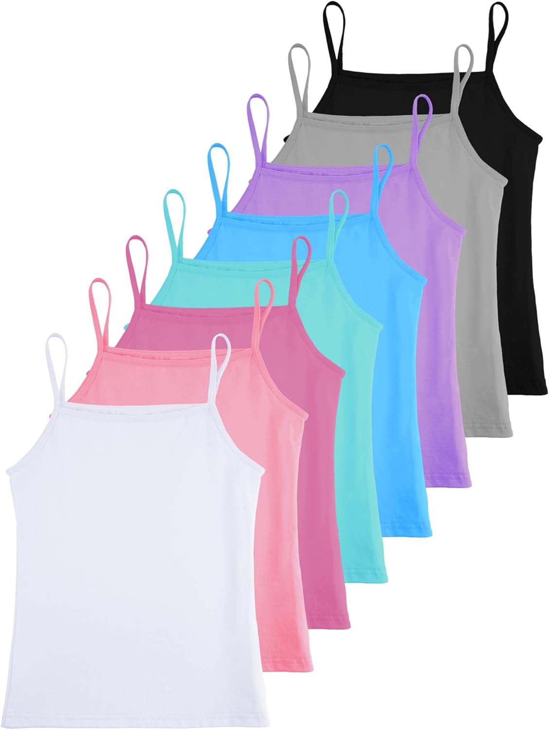 Geyoga Girls' Sleeveless Racer Back Camisole Undershirt Tank Top