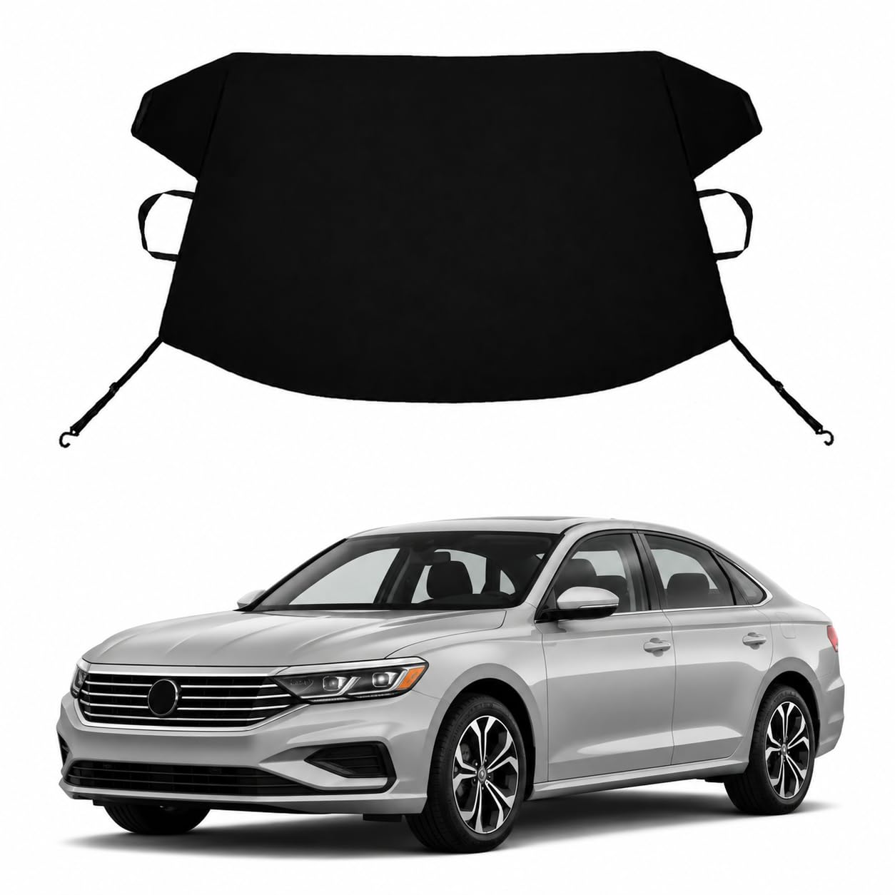 Passat Custom Windshield Cover for Ice and Snow VW Passat Heavy Duty 600D Oxford Fabric Windshield Protector Fit Waterproof Frost Snow Cover Winter Car Accessories