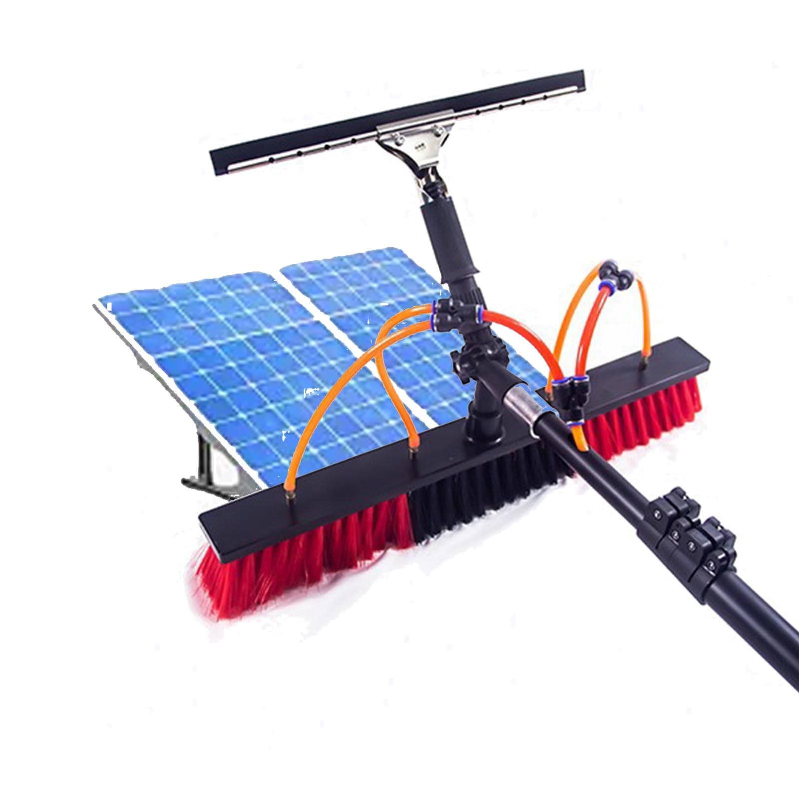 Aioneer High Altitude Water Fed Telescopic Cleaning Brush Kit - Extendable 5-12M Window & Solar Panel Cleaner Pole For Conservatories-55cm/21.7in-3.6m/11.8ft