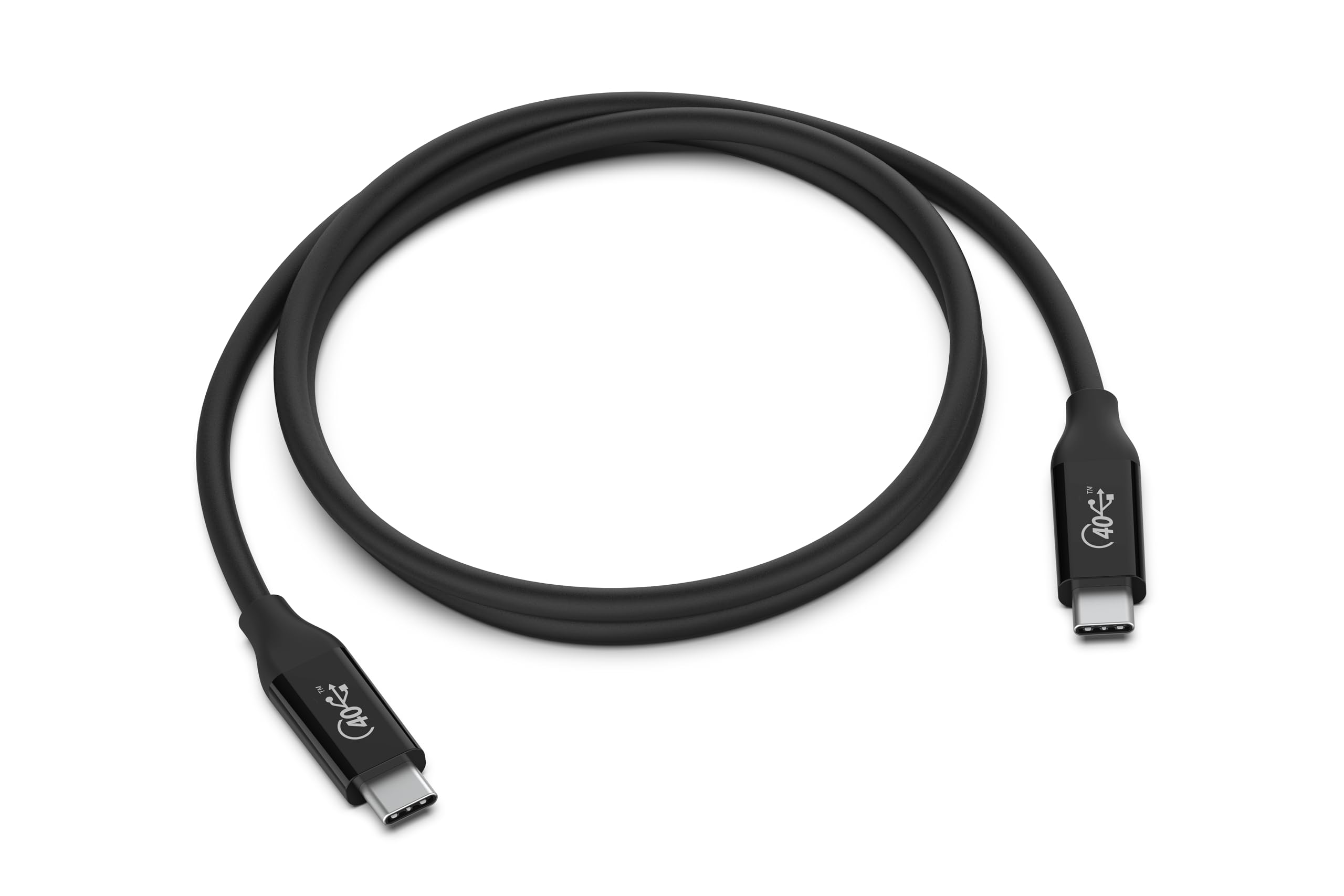 Belkin cable USB4 USB-C a USB-C con certificación USB-IF y Power Delivery de hasta 100 W, 40 Gbps de transferencia de datos y retrocompatibilidad con Thunderbolt 3, USB 3.2 y otros, 0,8m