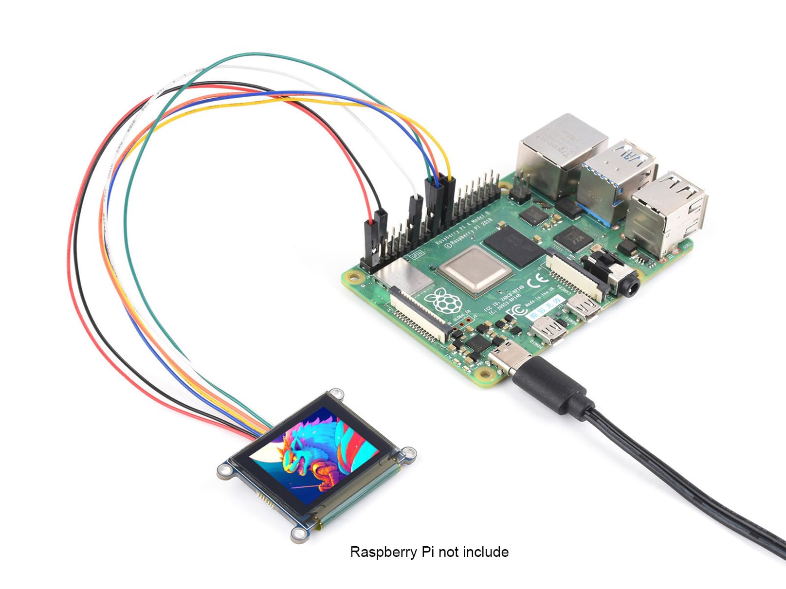 1.27 Inch RGB OLED Module for Raspberry Pi/Arduino/STM32 128×96 Display 262K Colors Onboard Driver SSD1351 SPI Interface