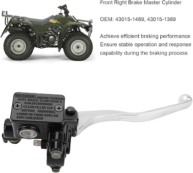Front Brake Master Cylinder Replacement for Kawasaki Bayou 300/400, Lakota 300, Mojave 250, Prairie 300/400 – Lightweight Aluminum Construction, Direct Fit, High-Performan