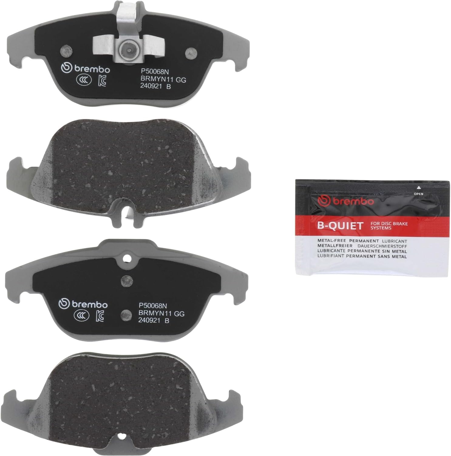Brembo P50068N Premium Ceramic Rear Disc Brake Pad Set MERCEDES-BENZ/MERCEDES-BENZ (BBDC) OE# A0054208120