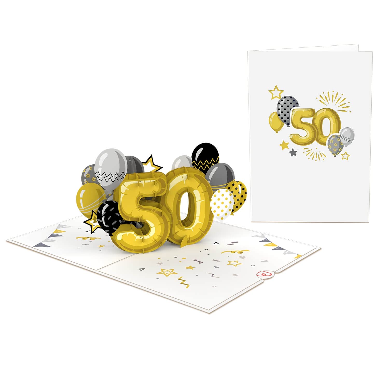 3D Pop-Up Geburtstagskarte Zum 50. – Für Männer Und Frauen, 20,3 X 25,4 Cm, Mit Goldprägung