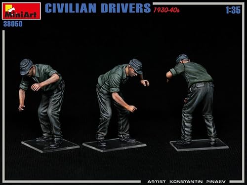 Miniatura 6 de MiniArt Sprue Brothers 135 Civilian Drivers 1930-40s Set de figuras MIA38050