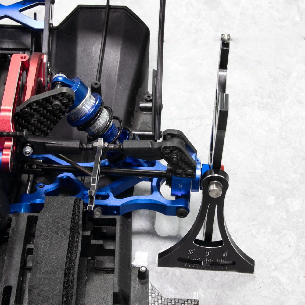 Stop aluminium 17 mm RC Car Adjustable Linier Kit Narzędzie pomiarowe do 1/8 1/7 Rally Short Course Truck Off-Road RC Car (czarny + klucz)