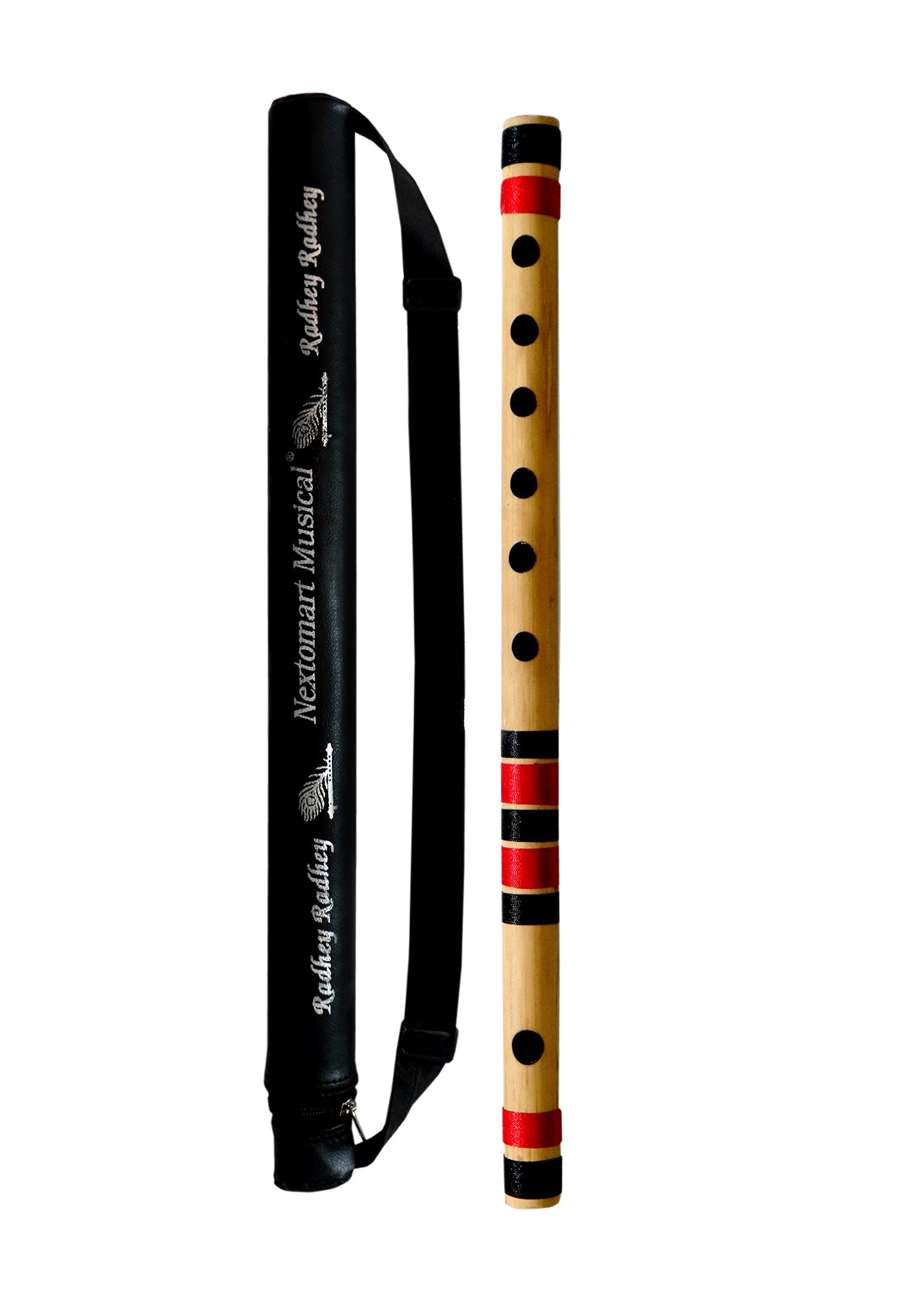 Craftopia - Flauta combinada musical india escala C, 6 agujeros (14 pulgadas) y escala G, 7 agujeros (17 pulgadas), flauta de bambú Bansuri con bolsa de transporte gratis