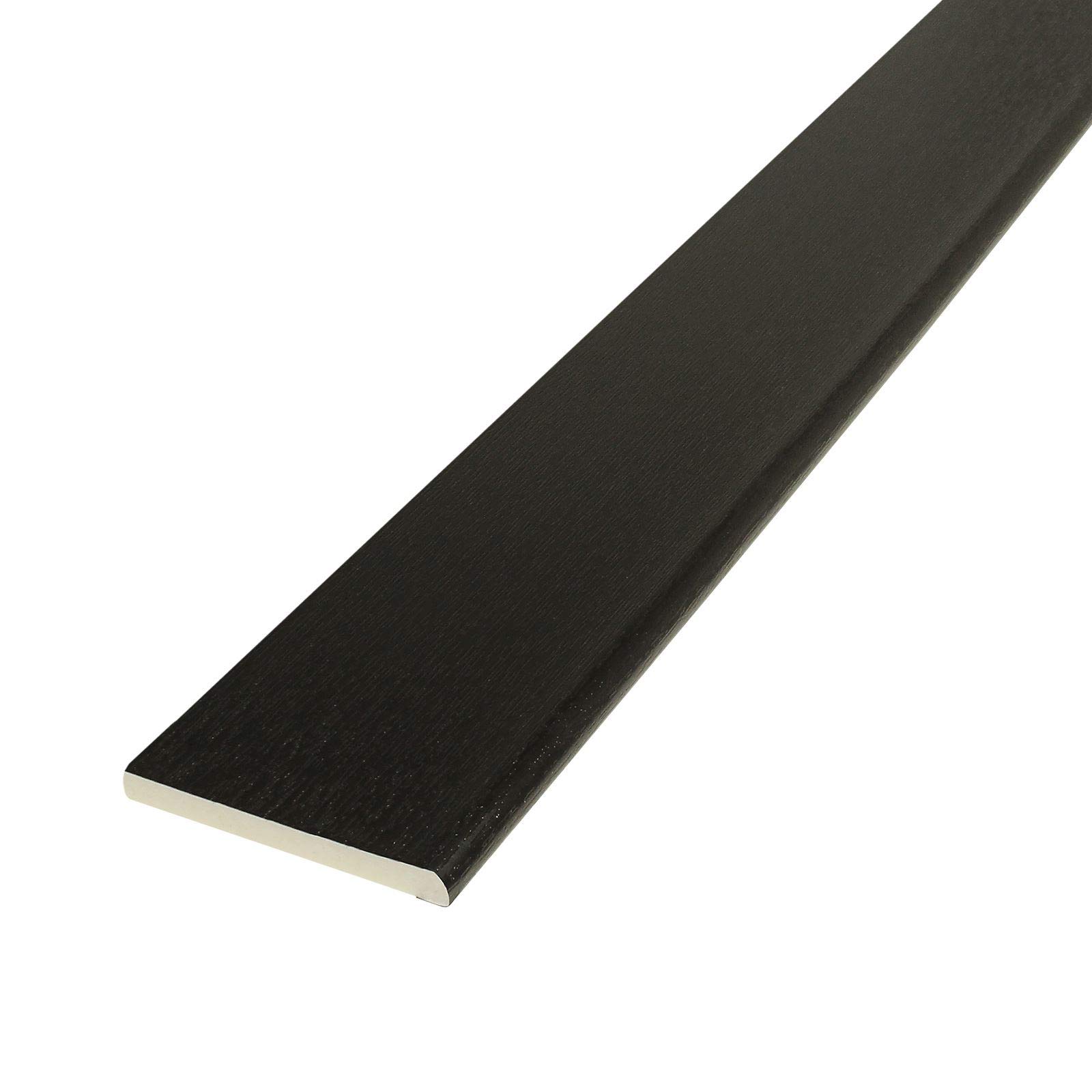 Pencil Round uPVC Architrave Trim (5m) - 65mm, Black Ash