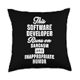 Sarcastic Software Developer Funny Saying Throw Pillow