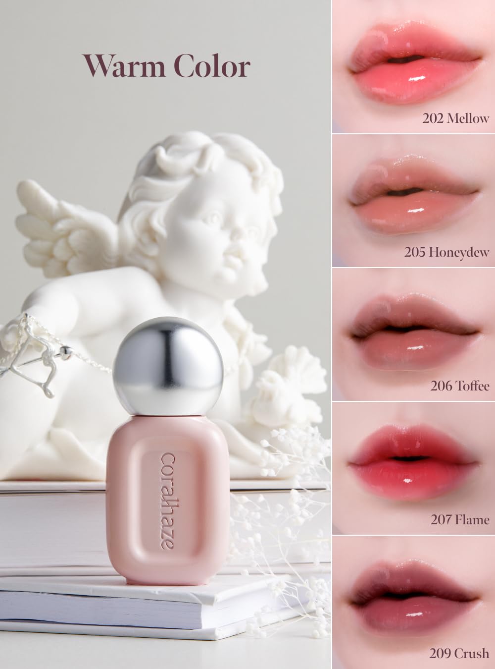 Dew Drop Tint #204 Rare 4.5g, Glossy, Lightweight Lip Stain, Glass-Like, High Shine, Moisturizing Lip Oil, Long Lasting Color, Hydrating Gloss, Dewy Finish, Korean Beauty Makeup - Image 7