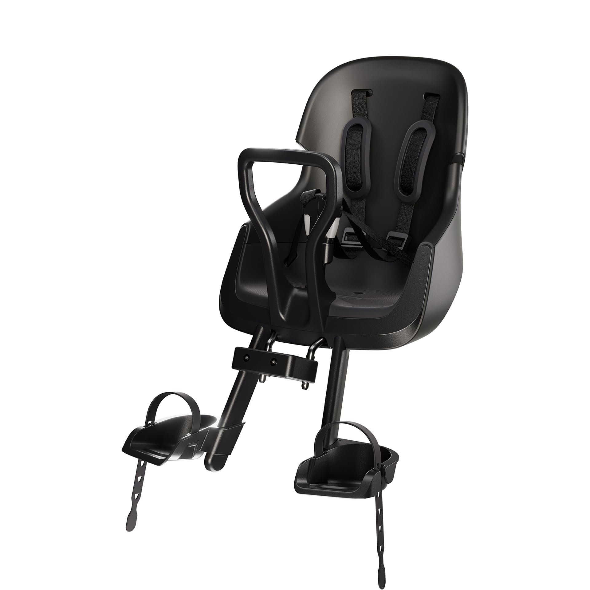 BOBIKE Front Bicycle Baby Seat Exclusive Evolve Mini – Front Mounted Toddler Bike Child Seat, Head Tube Mount, Wrap-Around Design, Adjustable Footrests, 9–36 Months, Up to 15 kg