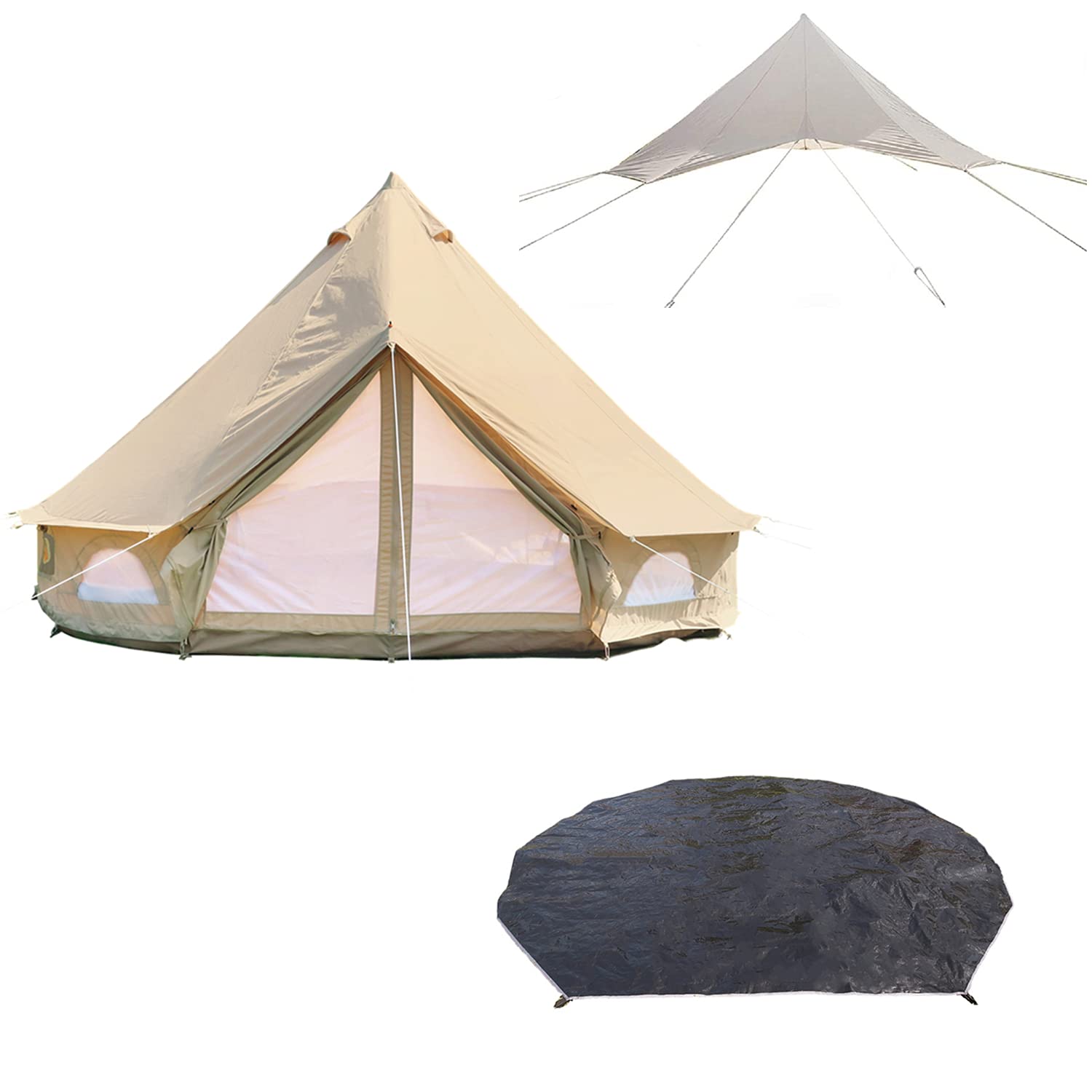 Buy DANCHEL OUTDOOR 4 Season Yurt Bell Tent with Rain Fly and Footprint