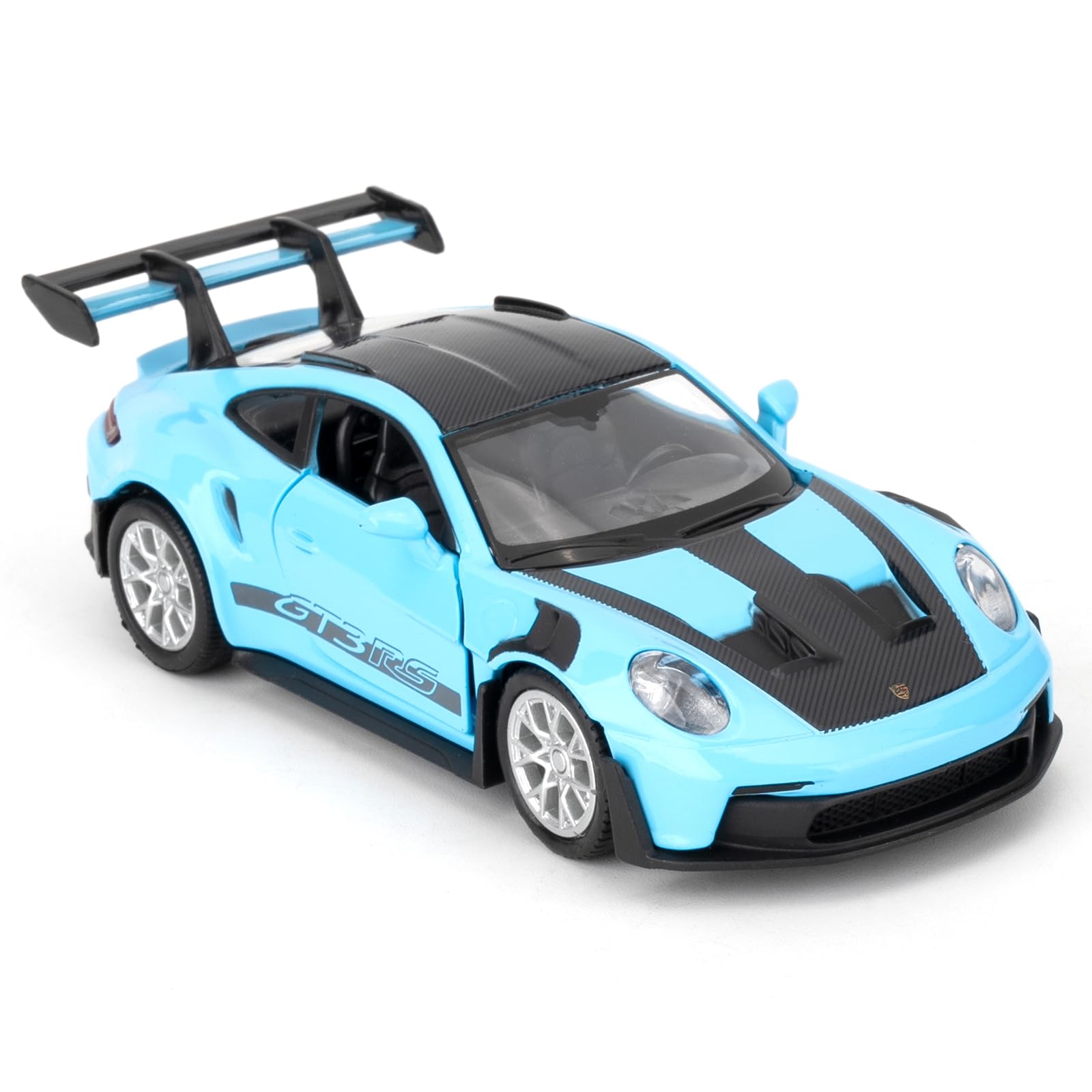 BGHSCA 1/36 Scale Porsche 911 GT3 RS Car Models, Collectible Diecast Pull Back Vehicles Porsche 911 GT3 RS Toy Car Gifts for Boys Girls (Blue)
