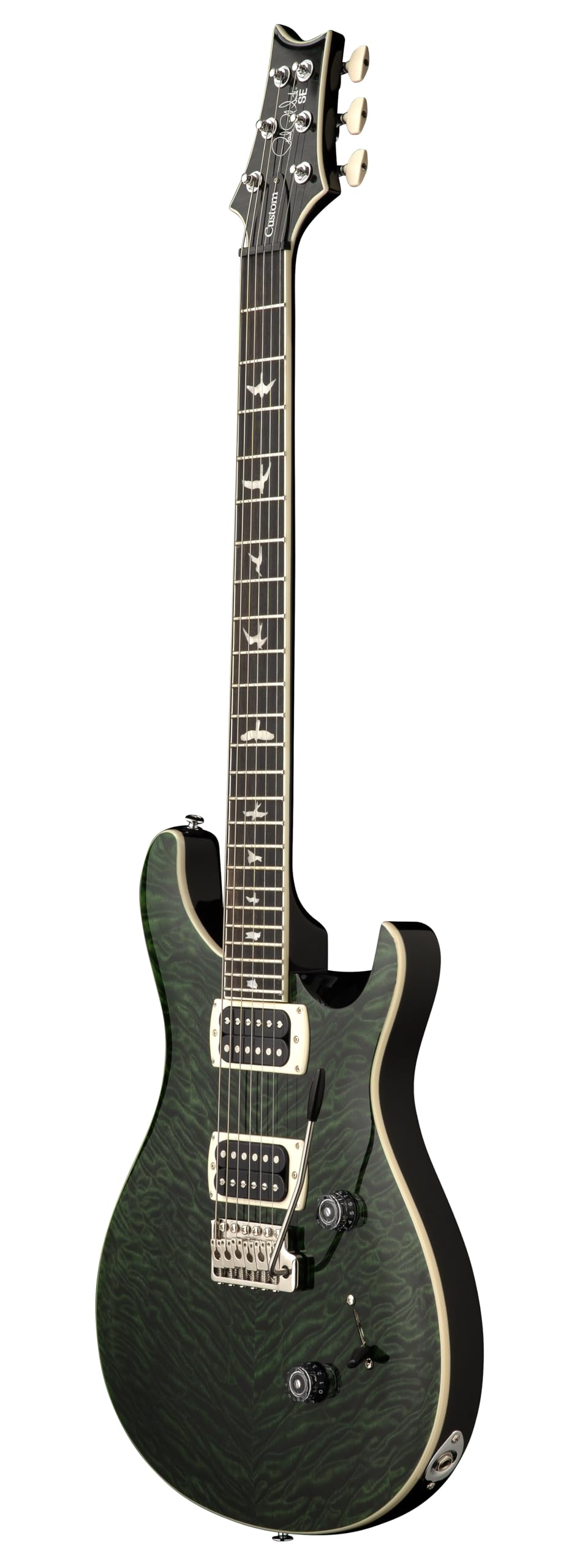 Amazon.com: PRS SE Custom 24 Quilt, Teal Black with Gigbag