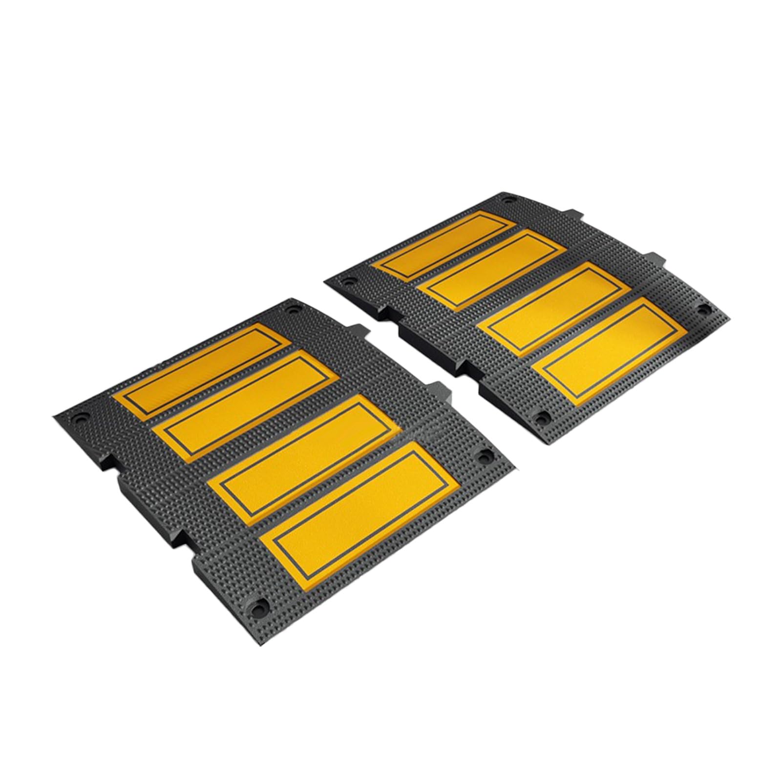 HTTGDGDH 2Pcs Speed Bumps, Speed Bumps, Rubber Road Bumps, Vehicle Ramps, Garage Car Uphill Pads, School Speed Bumps,