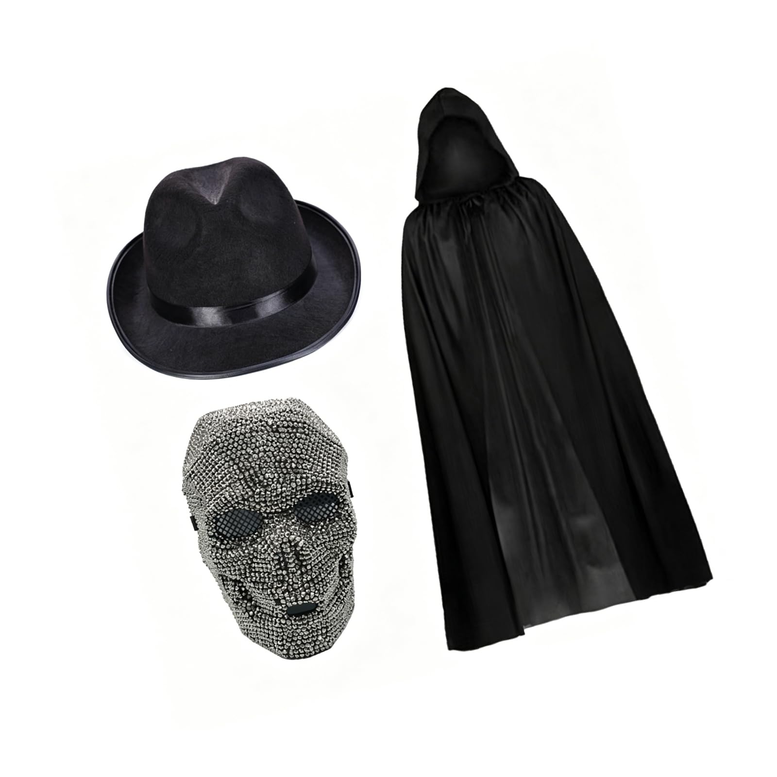 Whoasyst Halloween Skull with Sparkling Decorations for Costume Play and Themed Parties Cosplay