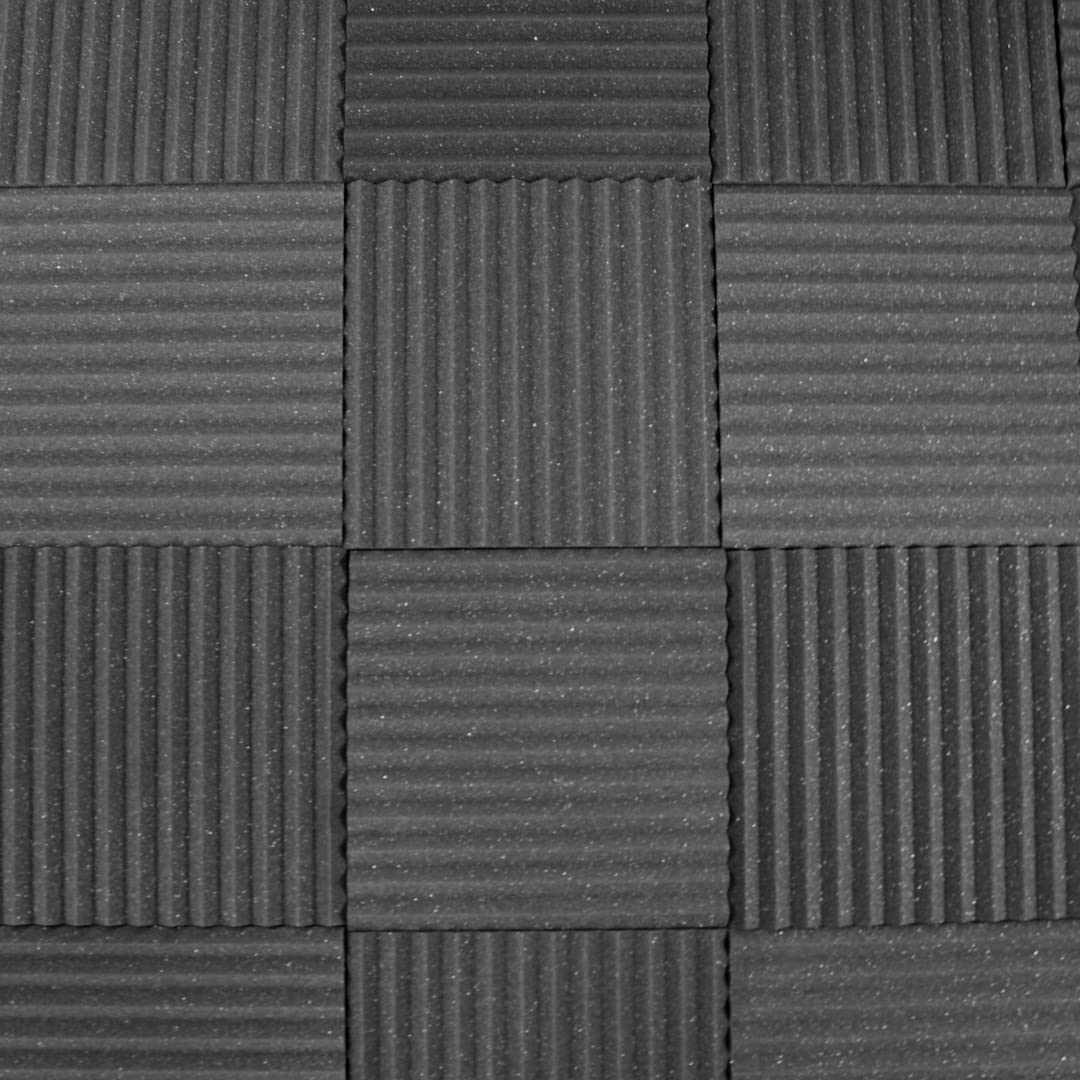 Soundproofing Acoustic Studio Foam - Wedge Style Panels - 12"x12"x1" Tiles - 6 Pack - DIY Acoustic Treatment for Recording Studio, Podcasting, Voice Over Vocal Booths, and More
