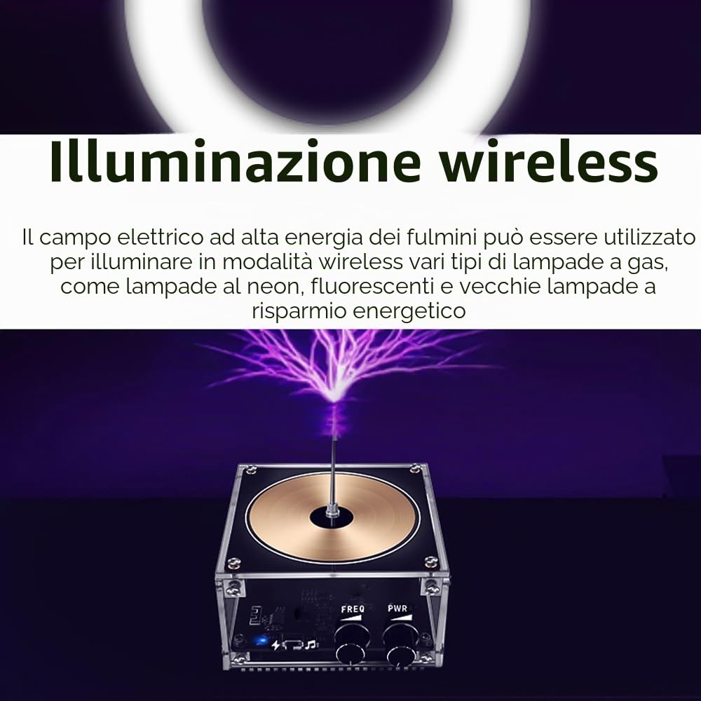 Bobina Tesla BT telefono elettronico modulo generatore arco Fulmine Trasmissione Suono senza Fili esperienza didattica