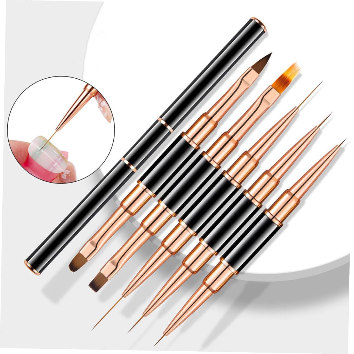 Healeved 15piezas Pinceles Para Arte De Uñas De Lápices De Línea Doble Cabeza Herramientas Para Decoración De Uñas Compactos y Reutilizables Diseño Sin Gastos Elevados