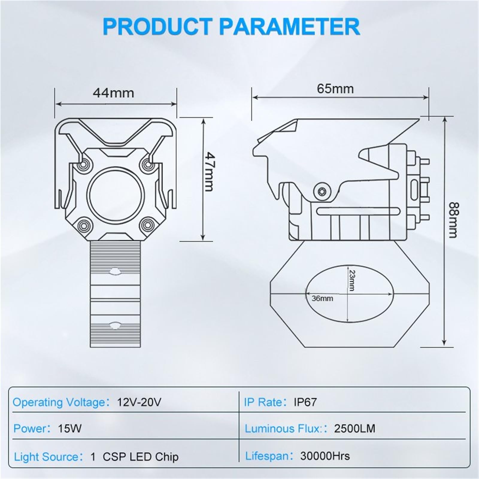 Faros Motocicleta Foco Faros LED para Motocicleta LED Antiniebla | Foco LED motocicleta lente proyector luces antiniebla conducción haz alto/bajo color blanco amarillo faros Led auxiliares