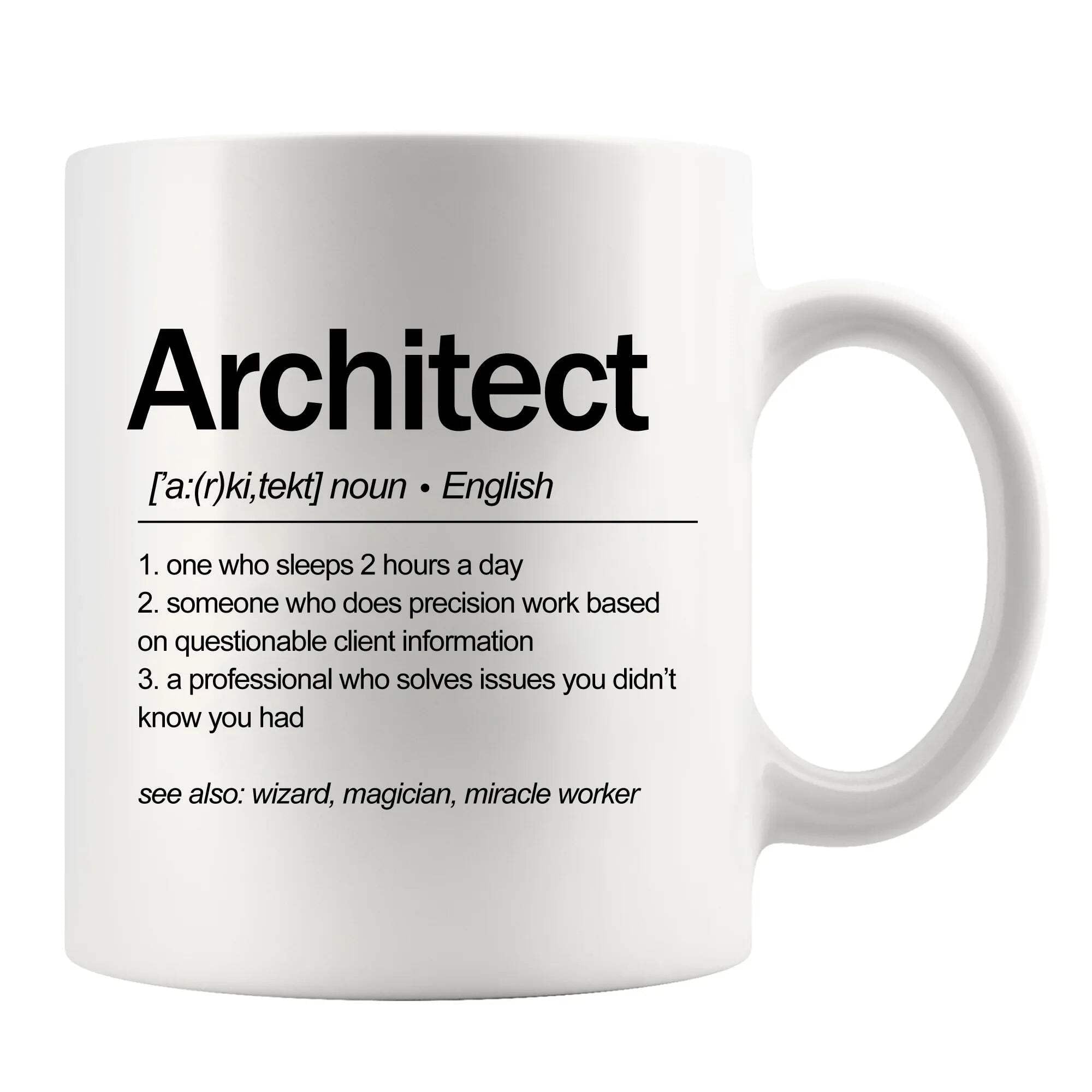 Panvola Architect Definition Architect Gifts For Men Women Architecture Gifts Ceramic Mug 11 oz White Novelty Drinkware 11 oz