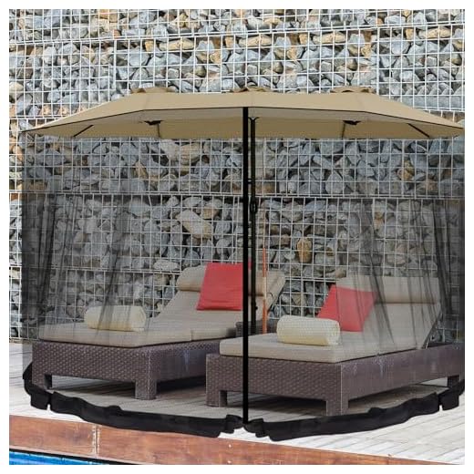 Wesnoy Mosquito Netting for Patio Umbrella