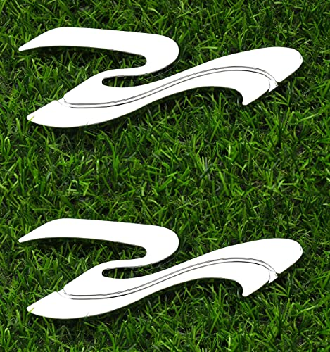 Image of 2X SEA RAY SEARAY SR Wave Logo Emblem Badge NAMEPLATE New 6-1 /4 inch Long Genuine (Chrome)