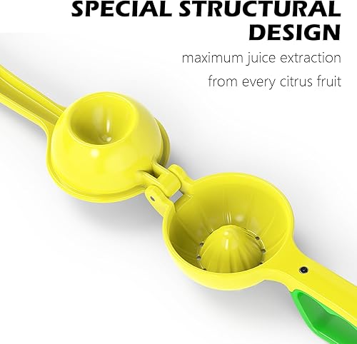 Miniatura 2 de M MOLLBOK Exprimidor manual de limón y naranja, exprimidor de cítricos de aluminio, de mano, apto para lavavajillas, amarillo brillante