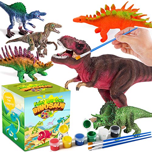 Innorock Crafts and Arts Set Painting Kit - Dinosaur Toys Crafts Kit for Kids - Art and Craft Supplies Animal for Toddlers Paint Your Own Dinosaurs Activity for Children Ages 4 5 6 7 8 9 Years Old