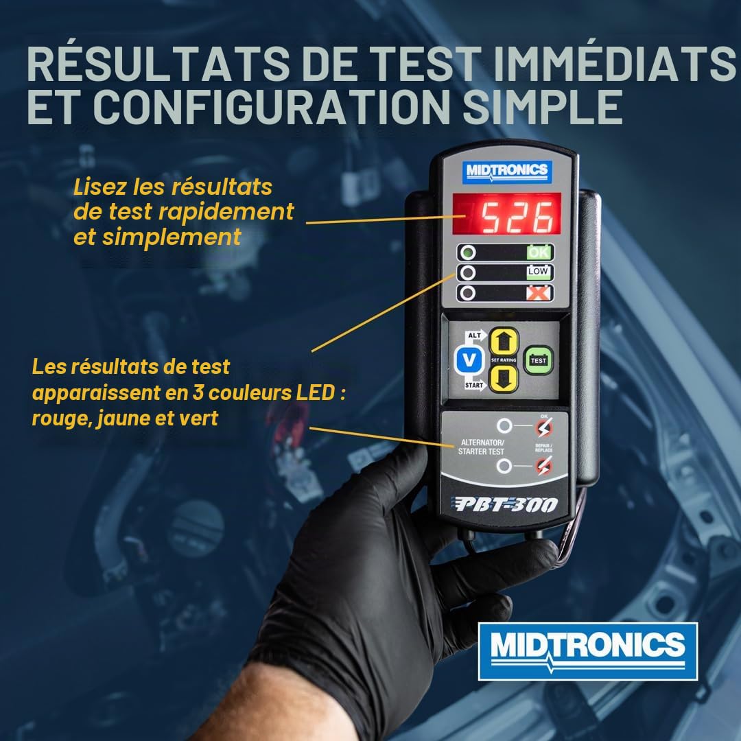 Midtronics PBT300 Testeur de système de démarrage de Charge de Batterie