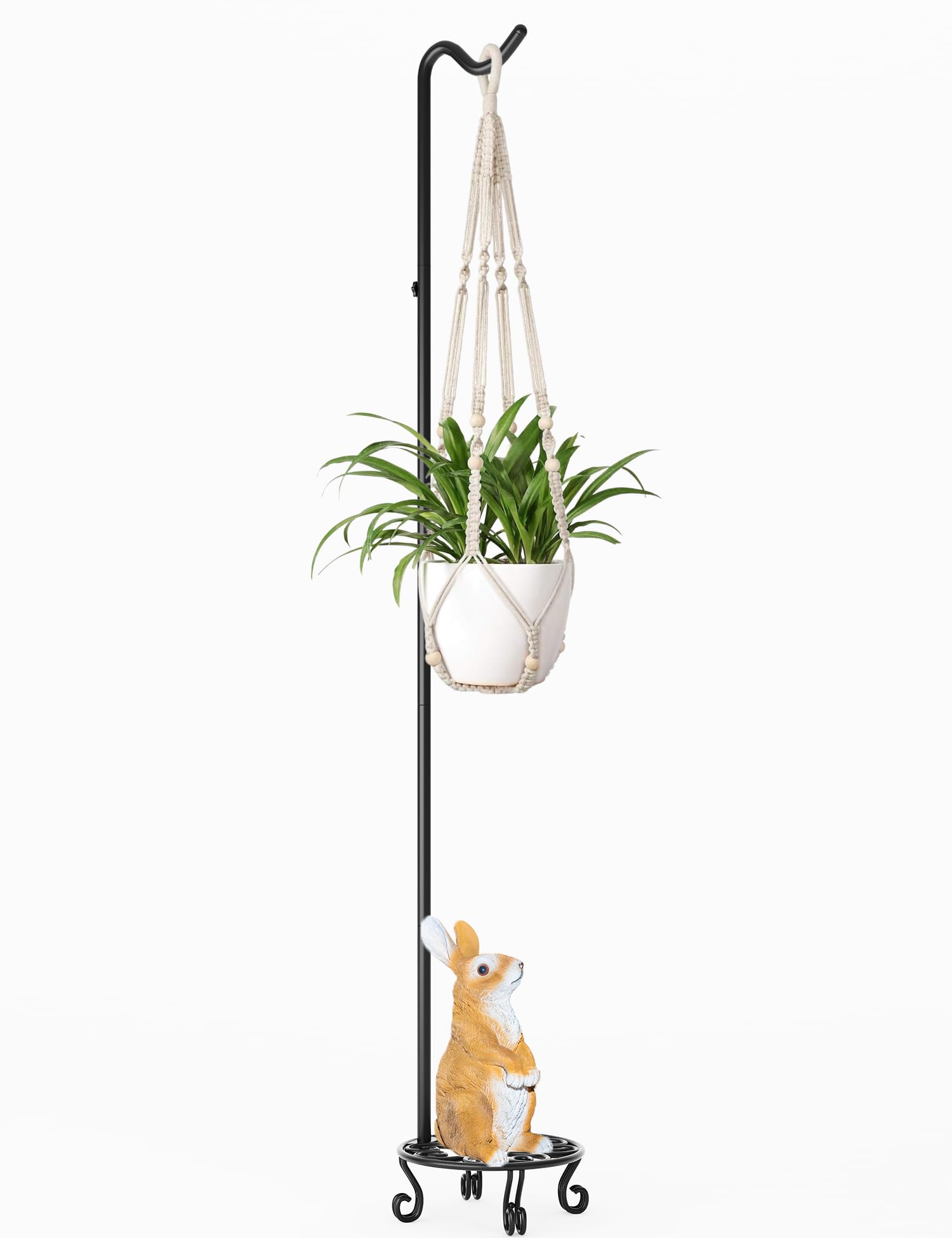 Photo 1 of iLTreFlo Shepherd's Hook with Base, Adjustable 75" Tall