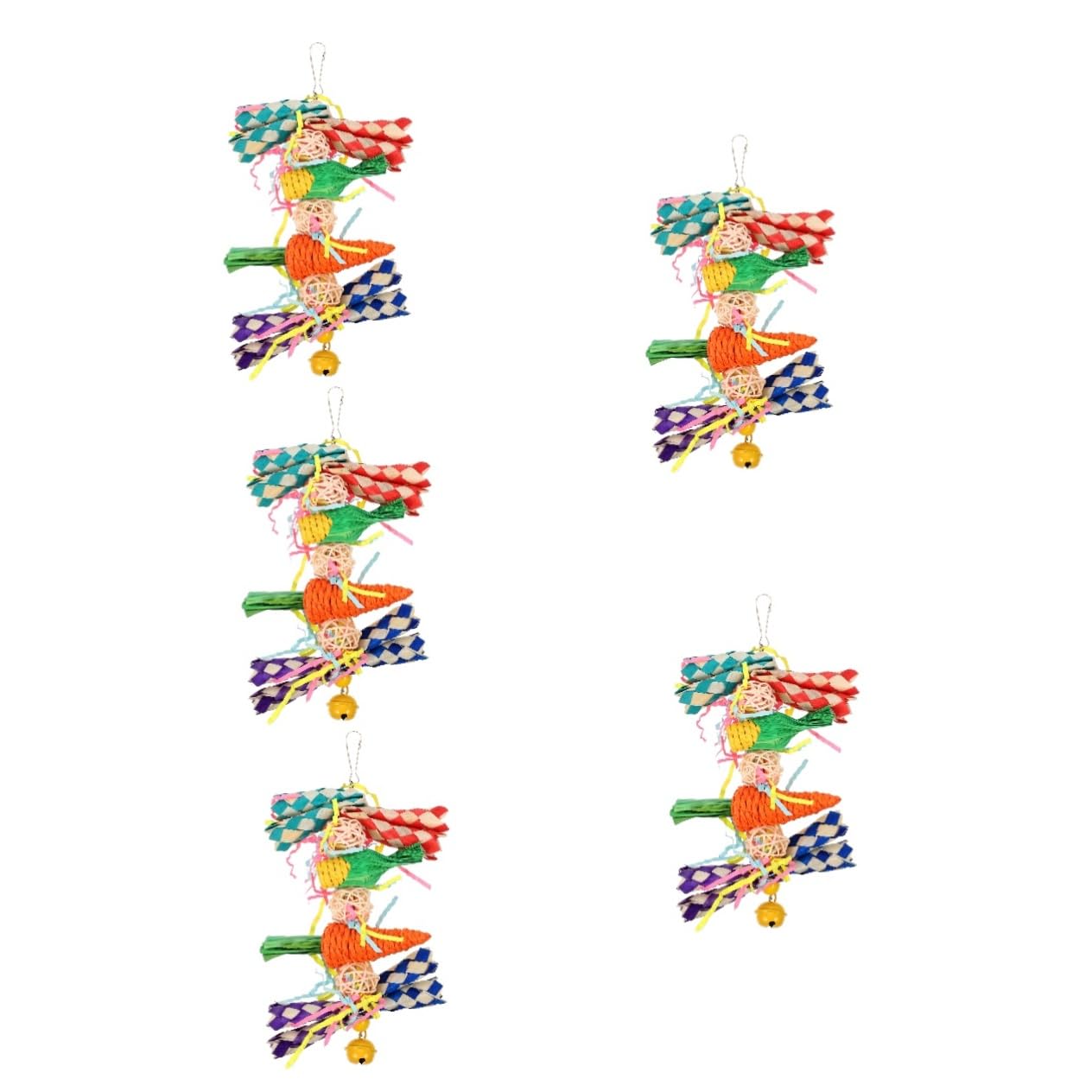 BESPORTBLE 5pezzi Giocattolo Da Masticare Per Pappagalli Accessorio Per Cage Decor e Salute Adatto Per Uccelli Di Piccole e Medie Promuove Attività Fisica e Benessere