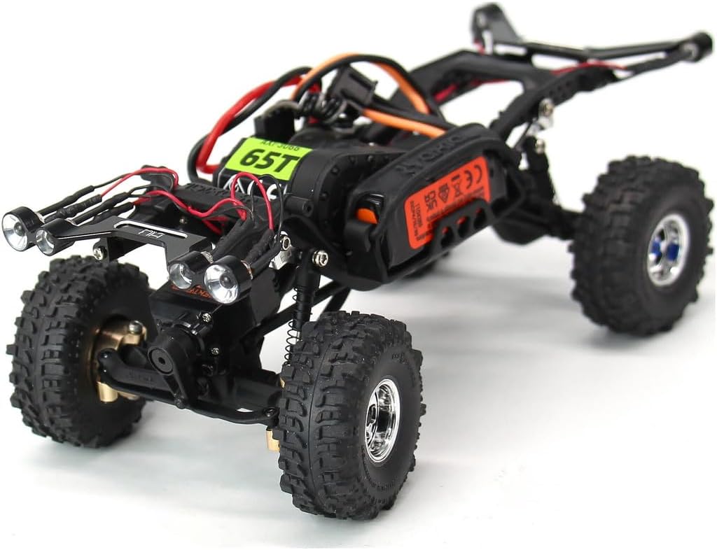 Hot Racing SXTY03KL01 Black Anodized Aluminum Front and Rear LED Light Buckets Mount Upgrade for Axial K10 SCX30 CNC Machined