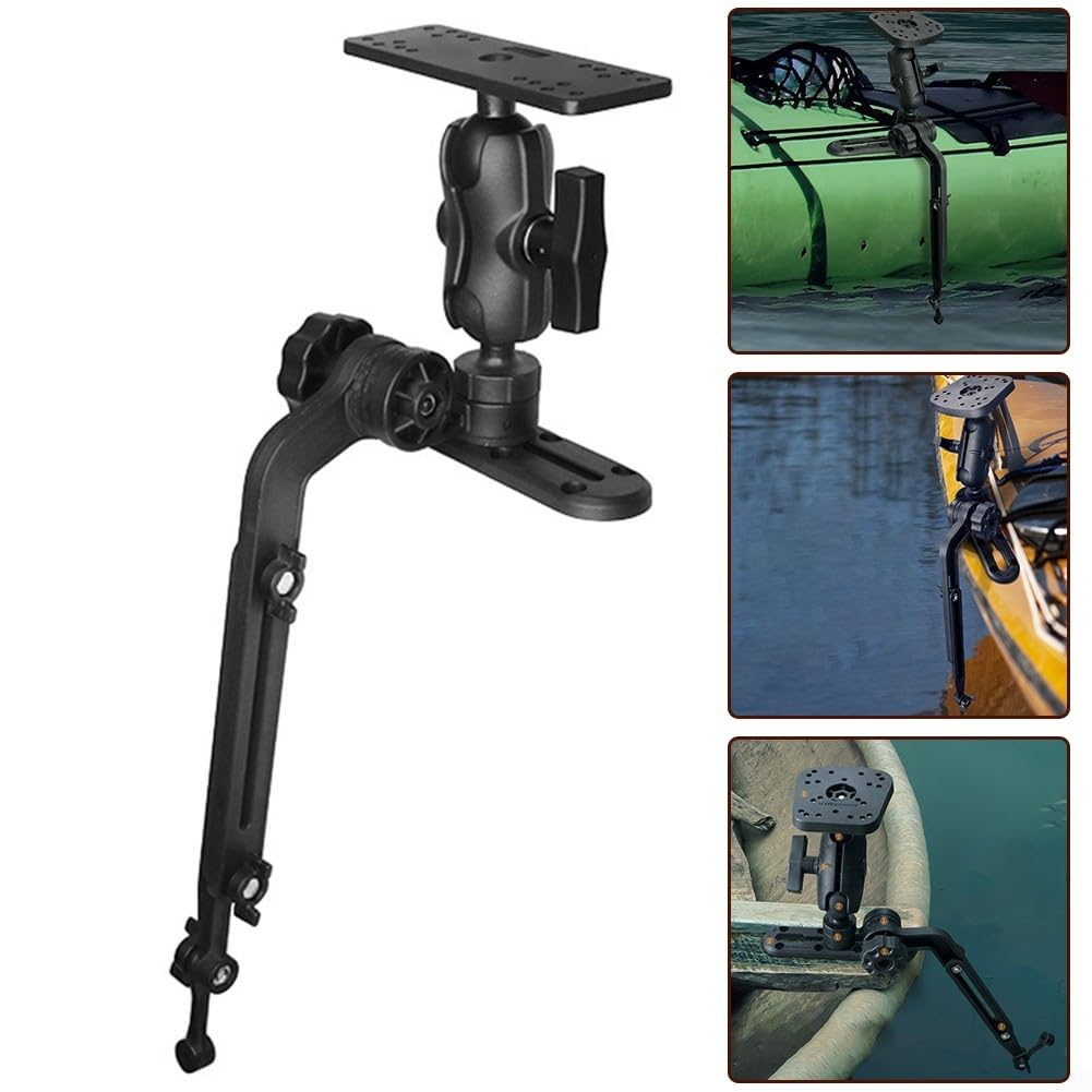 Zoegneer Support réglable pour sondeur de pêche Speedboat Sonar Fish Finder pour kayak Accessoires pour capteur Lowrance (B)