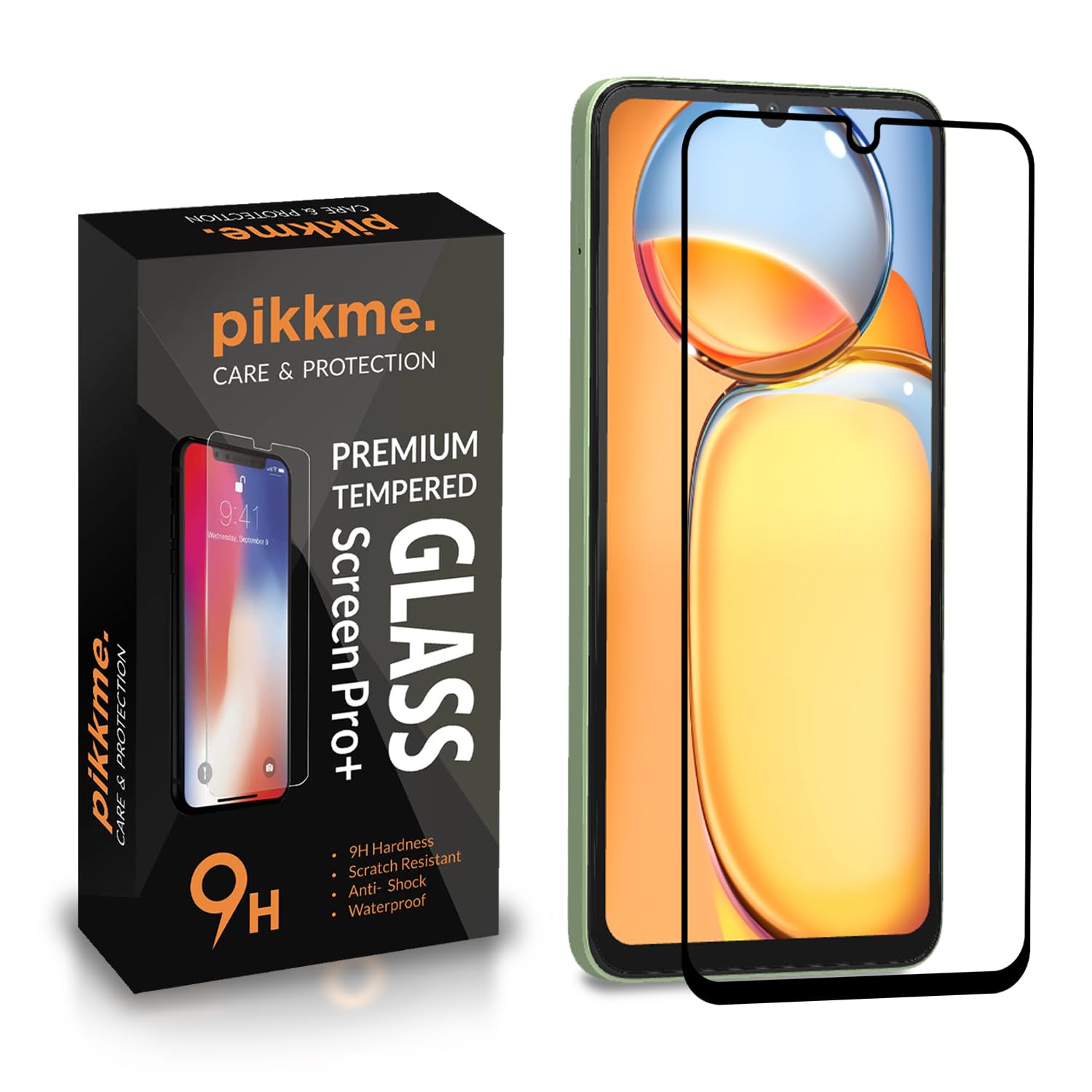 Pikkme Tempered Glass Screen Protector for Redmi 13C 4G / 5G Edge to Edge Coverage with Easy Installation kit (B0CSK3TX8G) Amazon Price History, Amazon Price Tracker