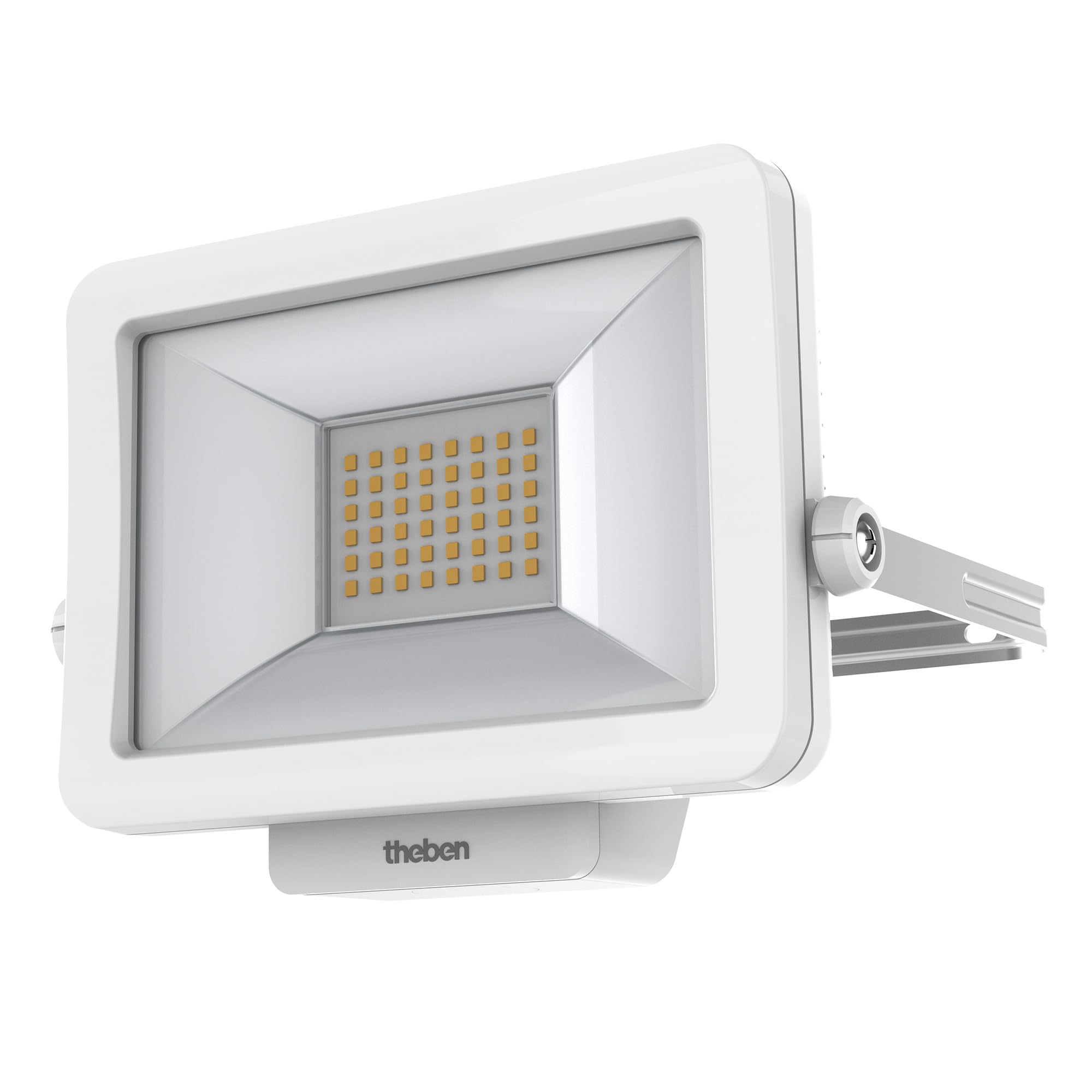 Theben 1020692 theLeda B20L W WH LED-Strahler 20 W 3000 K Wand/Decke außen | 2420 lm, IP 65, 360° drehbar, optional modular (Bewegungsmelder/Lichtsensor) erweiterbar, weiß, warmweiß