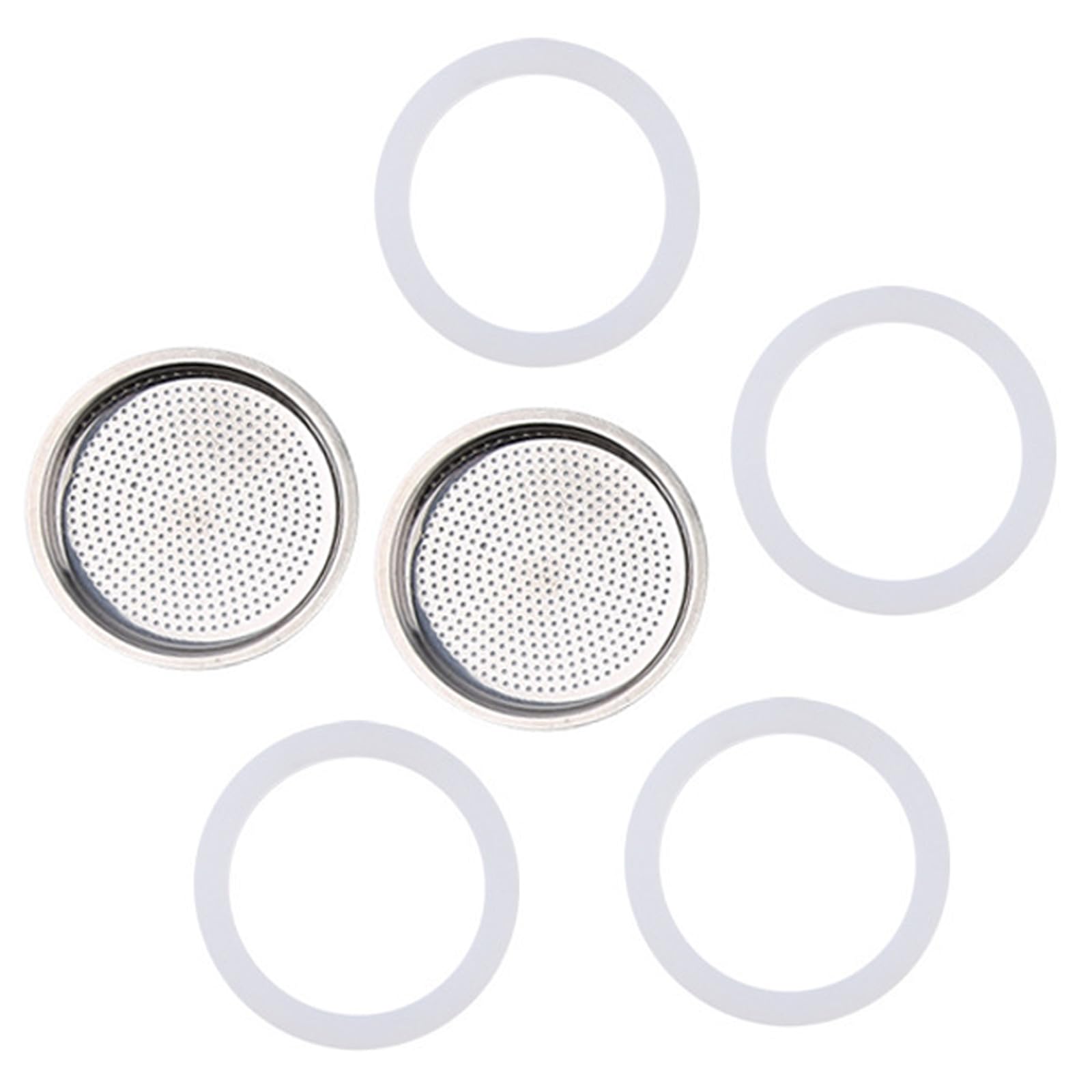ApexPine 6 Cup Moka Pot Replacement Filters & Gaskets Set