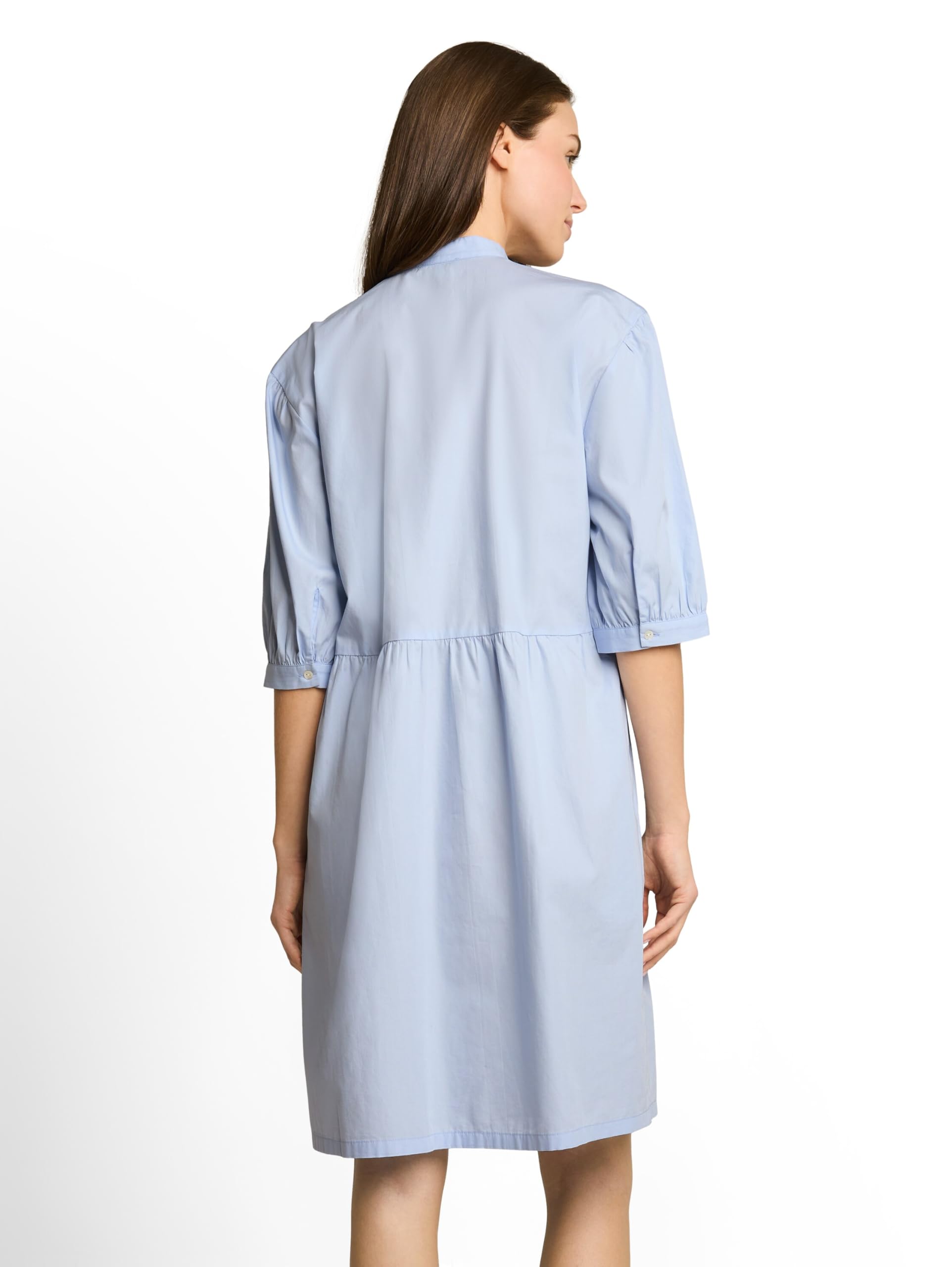 Tom Tailor Damen 1051253 Loose Fit Kleid mit Blumen-Stickerei