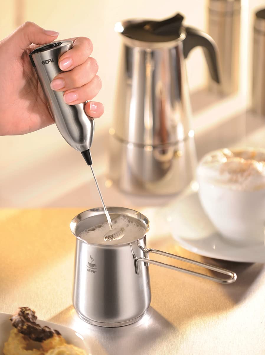 Gefu Frother Jug Claudio, for Milk, Suitable for Induction, Stainless Steel, 600ml,