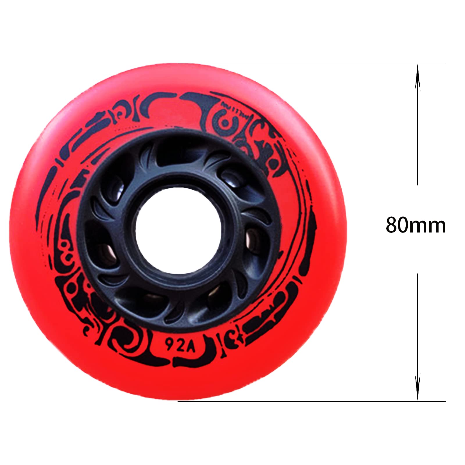 Genérico Ruedas para Patines en Línea Interior Exterior Ruedas de Repuesto para Patines en Línea de 72 mm/ 76 mm/ 80 mm Ruedas de Repuesto para Patines Y Interiores Paquete de 8