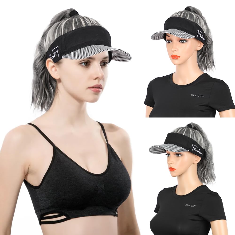 AISI BEAUTY Hat Wig with Ponytail Wig Hat for Women Hats