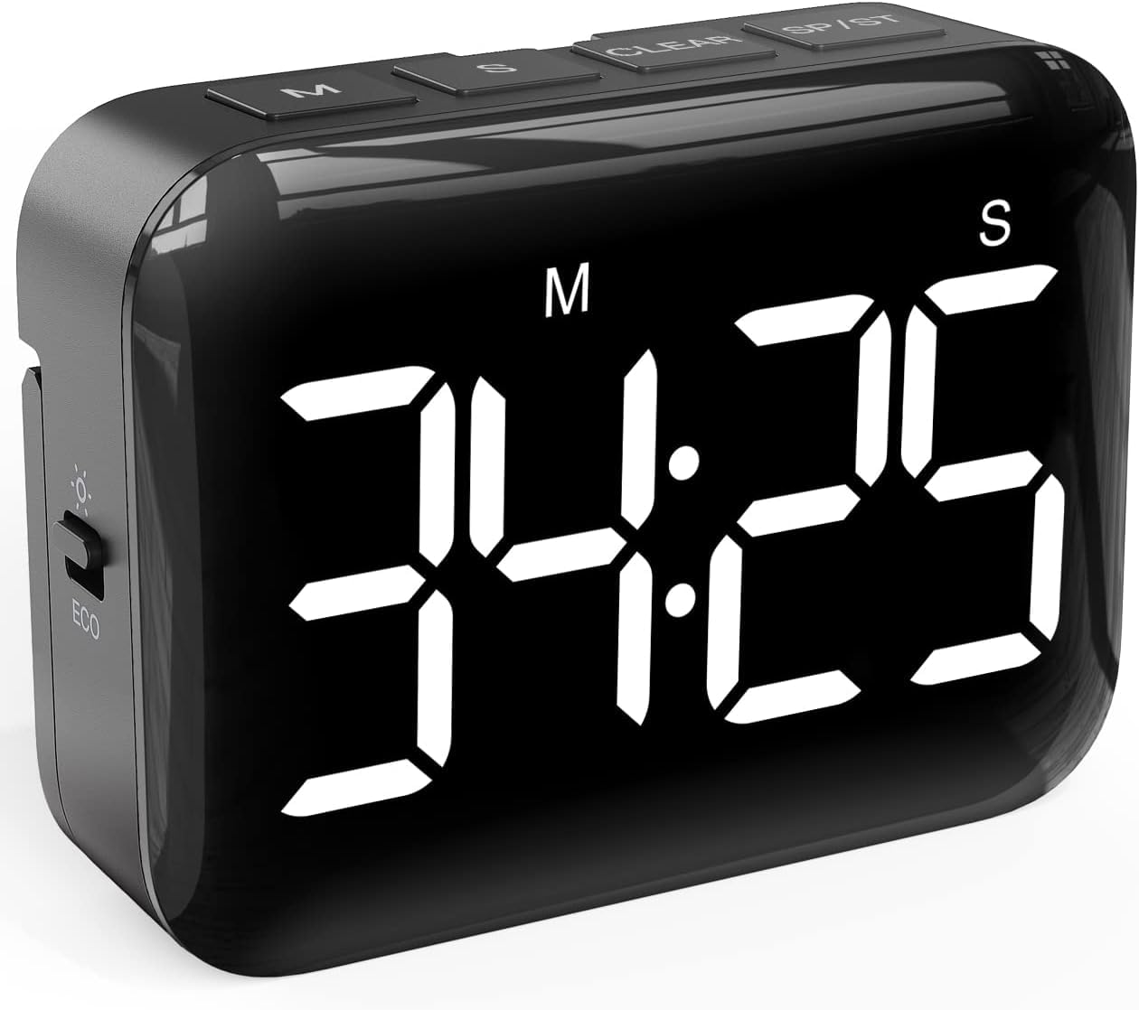 NOKLEAD Digital Kitchen Cooking Timer - Magnetic Countdown Count Up Timer with Large LED Display Loud Volume and 2 Brightness, Easy to Use for Kids Teachers and Seniors (black)