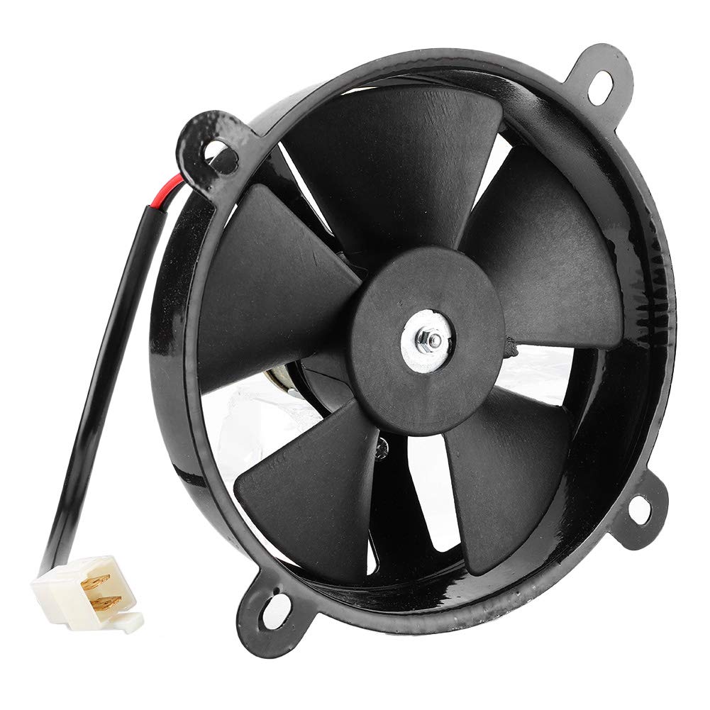 Ventola del Radiatore Elettrica Nera da 6 Pollici, Ventola di Raffreddamento del Radiatore del Motore Durevole in Ferro da 12 V, Resistente agli Urti, Prestazioni Stabili per Dirt Bike