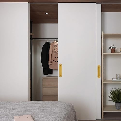 Miniatura 3 de Paquete de 2 manijas para puerta de granero de 6 pulgadas, manija de puerta corrediza de granero, tirador de dedo de puerta empotrada, manija