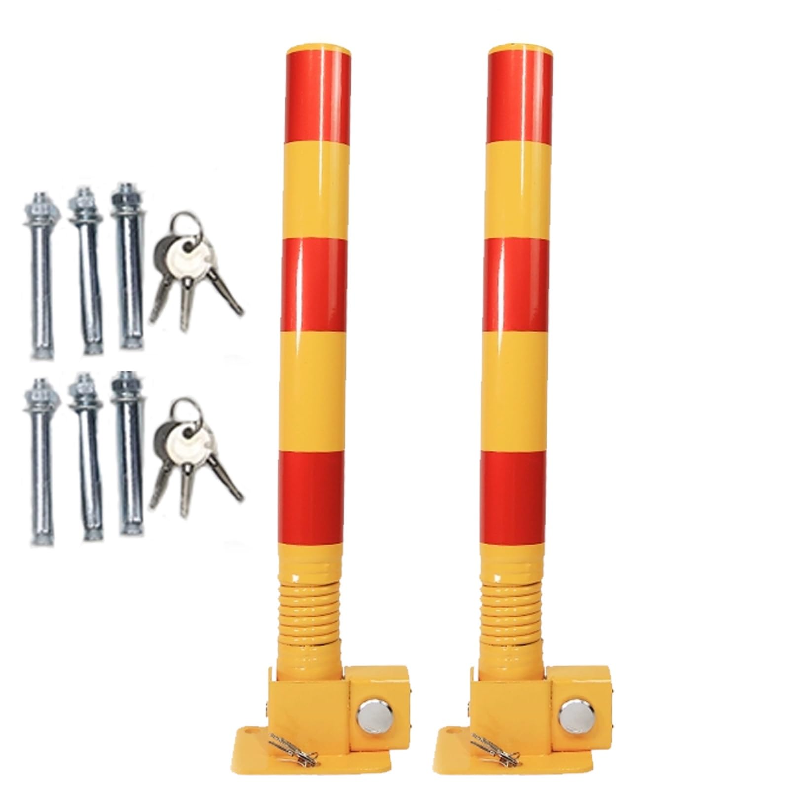 YNBSHGAA Removable Locking Barrier Bollard, Steel Traffic Delineator Post for Enhanced Security and Traffic Management,2pcs