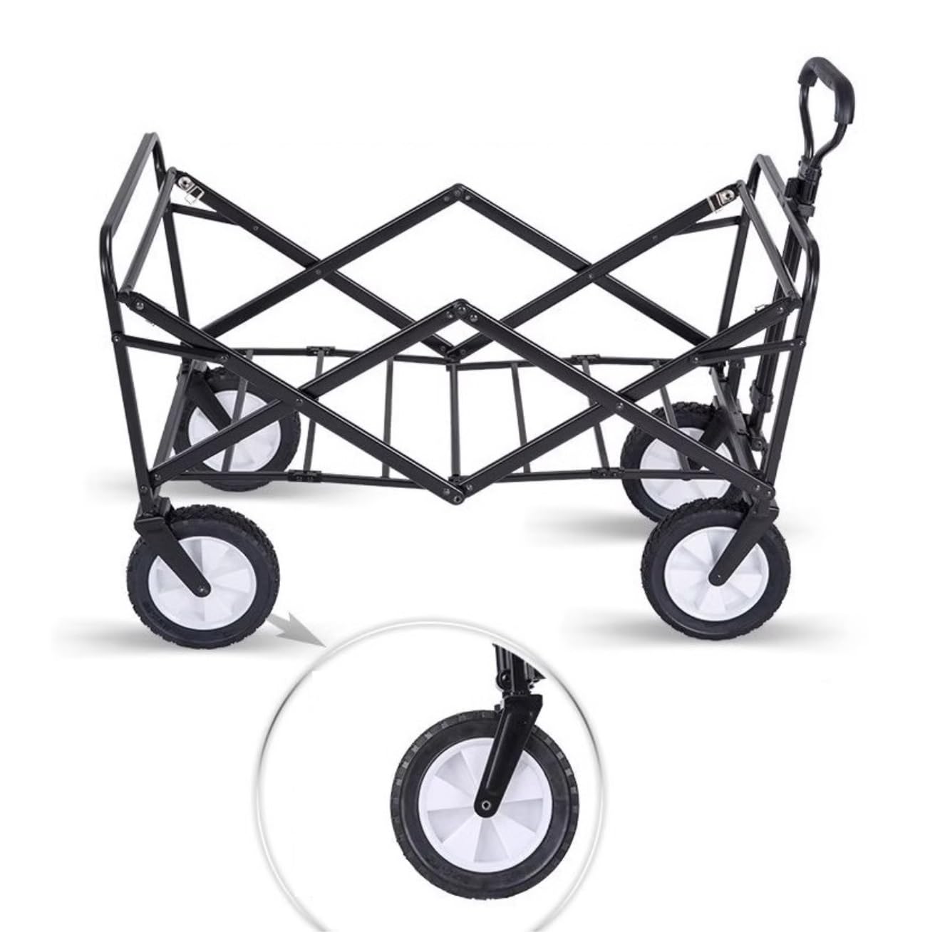 Festiwalowy Wózek Kempingowy Składany Wózek Narzędziowy Ogród Kemping Wagon Sportowy Heavy Duty Na Festiwale Świeżym Powietrzu Folding Wagon