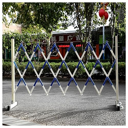 Barrière métallique extensible avec roulettes pliante et mobile 1 x 2 m