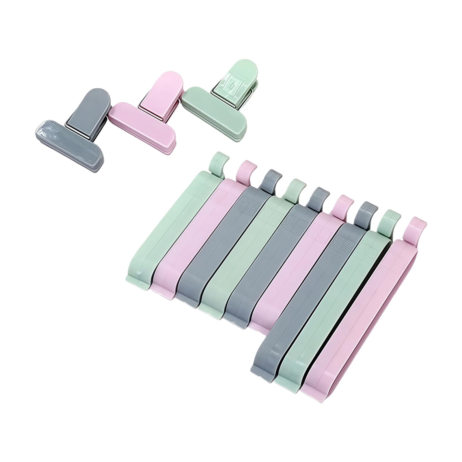 Woedpez 12 Effective Bag Sealing Clips Sturdy Bag Clamps for Maintaining Food Freshness and Pantries Orderliness Effective Refrigerator Organizers Clips