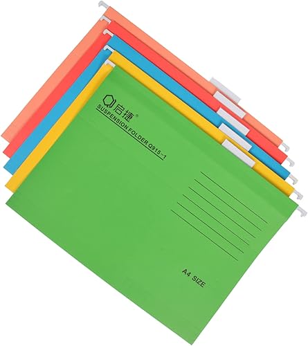 Ciieeo Carpeta de oficina, carpetas de papel, carpetas de archivos, carpetas colgantes de colores, tamaño legal, soporte para billetes, carpeta de